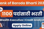 Bank of Baroda Bharti 2026: 1100 पदांसाठी भरती सुरू